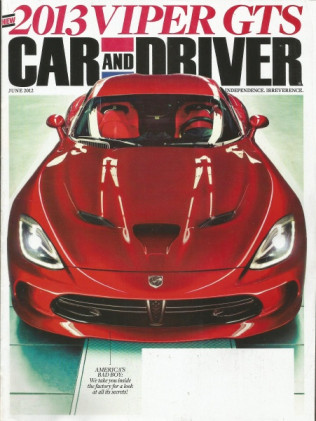 CAR & DRIVER 2012 JUNE - URUS, CTS-V WAGON, BOXSTER, VEYRON 16.4 Grand SPORT